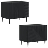 TV Cabinet Black Engineered Wood 896896