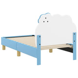 Toddler Bed Frame with Headboard Blue 70 x 140 cm PU 42011015