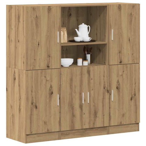 ZNTS 3 Piece Kitchen Cabinet Set Artisian Oak Engineered Wood 3324159