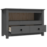 TV Cabinet Grey 79x35x52 cm Solid Wood Pine 821499
