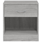 Bedside Cabinets 2 pcs with Drawer Grey Sonoma 342587