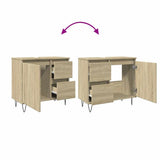 Bathroom Cabinet Sonoma Oak 65x33x60 cm Engineered Wood 849677