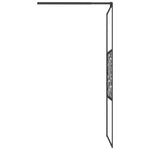 ZNTS Walk-in Shower Wall with Shelf Black 90x195 cm ESG Glass&Aluminium 3185464