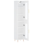 Highboard White 34.5x34x180 cm Engineered Wood 3199417