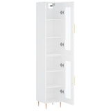 Highboard White 34.5x34x180 cm Engineered Wood 3199417