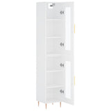 Highboard White 34.5x34x180 cm Engineered Wood 3199417