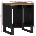 ZNTS Side Table 40x31x46 cm Solid Wood Mango&Engineered Wood 350647
