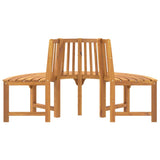 Half Round Tree Bench 160 cm Solid Wood Eucalyptus 319423