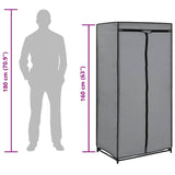 282444 Wardrobes 2 pcs Grey 75x50x160 cm