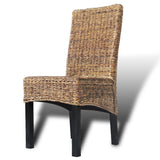 Dining Chairs 2 pcs Abaca and Solid Mango Wood 243234