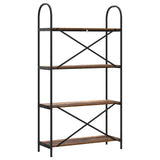 Bookshelf 4-Tier 80 x 30 x 146 cm Engineered wood Old Wood 879897