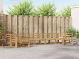 Outdoor Sofa Set 7 pcs White Solid Acacia Wood 3388148