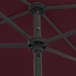 Beach Parasol Bordeaux Red 180x120 cm 314723