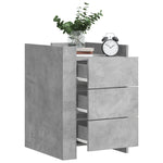 ZNTS Bedside Cabinet Concrete Grey 45x50x65 cm Engineered Wood 848307