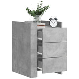 ZNTS Bedside Cabinet Concrete Grey 45x50x65 cm Engineered Wood 848307