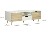 TV Unit Cabinet for TVs up to 50 Inches, TV Stand with Storage Cabinets Drawer for Living Room T3398P344255