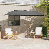 Garden Parasol Anthracite 370 x 197 x 239 cm 42003369