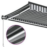 Manual Retractable Awning with LEDs Anthracite&White 500x350 cm 3215817