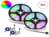 LED Strip 2 pcs Black and Transparent 4000 mm 3429126