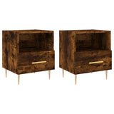 Bedside Cabinets 2 pcs Smoked Oak 40x35x47.5 cm Engineered Wood 827415
