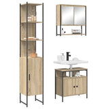 Bathroom Furniture Set 3 pcs Sonoma Oak Engineered Wood 3399400