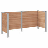 Garbage Bin Fence Brown 237 x 85 x 115 cm Aluminium and WPC 3429266