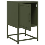 ZNTS Bedside Cabinet Olive Green 36x39x60.5 cm Steel 846454