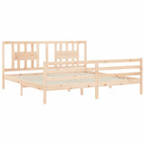 Bed Frame without Mattress 200x200 cm Solid Wood 3194591