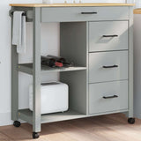 Kitchen Trolley MONZA 84x40x88.5 cm Solid Wood Pine 376116