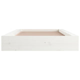 Bed Frame without Mattress White 75x190 cm Small Single Solid Wood 820697