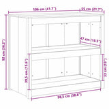Kitchen Cabinet with Shelf MEPPEL Brown Oak 106 x 55 x 92 cm 868164