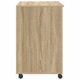 Desk with Wheels Sonoma Oak 91 x 50 x 77 cm Engineered Wood 869532