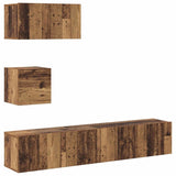 TV Cabinet Set Wall-mounted 3 pcs Old Wood Engineered Wood 3393138