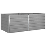 Planter Light Grey 195 x 100 x 75 cm Galvanised Steel 42018168