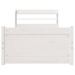 Bed Frame with Headboard without Mattress White 75x190 cm Small Single 3306747