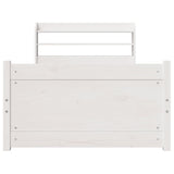 Bed Frame with Headboard without Mattress White 75x190 cm Small Single 3306747