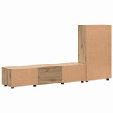 TV Cabinet Set FLORIN 3 pcs Artisan Oak Engineered Wood 3397943