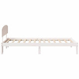 Bed Frame with Headboard White 75 x 190 cm Solid Pine Wood 872090