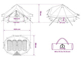 Tipi Tent with Roof Green 250 x 250 cm Polyester and Steel 42028719