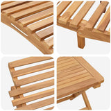 Sun Lounger 2 pcs Brown 198 x 55 x 58.5 cm Solid Teak Wood 42008388