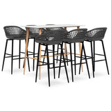 7 Piece Bar Set White and Grey 3057447