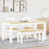 ZNTS 4 Piece Dining Set Panama White Solid Wood Pine 3345178