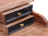 Writing Desk Natural and black Solid mahogany wood Medium 283910