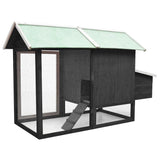 Chicken Cage Grey 170x81x110 cm Solid Pine & Fir Wood 170861