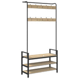 Coat Rack Sonoma Oak 95 x 34 x 184 cm Engineered wood 879960
