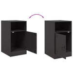 ZNTS Bedside Cabinet Black 34.5x39x62 cm Steel 841763