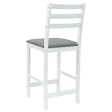 Dining Chairs 2 pcs White 40 x 47.5 x 99.5 cm Solid Rubber Wood 42020469