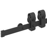 Sliding Door Hardware Kit 183 cm Steel Black 4009740