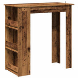 ZNTS Bar Table with Storage Rack Old Wood 102x50x103.5 cm 856762