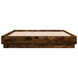 Bed Frame without Mattress Smoked Oak 140x200 cm 3209860
